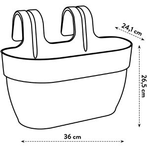 Produktbild für Blumenkasten elho Vibia Campana Easy Hanger Medium, anthrazit