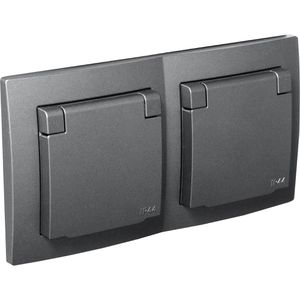 Produktbild für Steckdose McPower Flair IP44, Unterputz