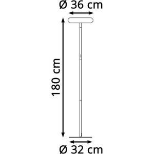 Produktbild für Stehlampe Unilux Cocoon LED, schwarz, 180 cm