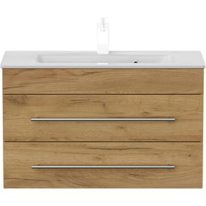 Produktbild für Waschtisch Posseik Portus 800 SlimLine, hängend, eiche gold