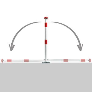 Produktbild für Absperrpfosten Alberts Grünenthal, rot/weiß, aus Metall