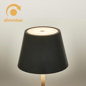 Produktbild für Tischlampe Rolf-Kern Club, grau, LED, warmweiß