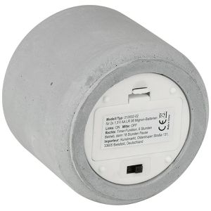 Produktbild für LED-Kerze Ideen-mit-Herz 013532-02, Echtwachs im Beton-Gefäß