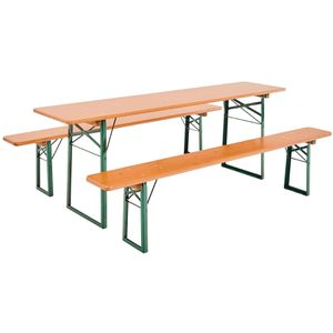 Produktbild für Bierzeltgarnitur RUKU1952 204327, Kiefer / grün