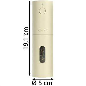 Produktbild für Gewürzmühle LARS-NYSØM Spaending Almond Beige mit Licht 19,1cm