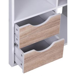 Produktbild für Bücherregal Wohnling Massa, WL1.429, weiß / sonoma eiche