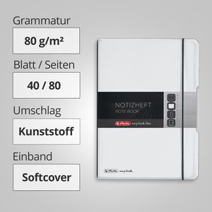 Produktbild für Notizbuch Herlitz 11361516 my.book flex, Kunststoff Softcover