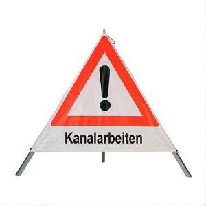 Produktbild für Faltsignal SafetyMarking Gefahrenstelle VZ101, Kanalarbeiten
