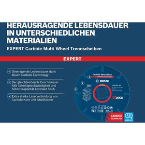 Produktbild für Trennscheibe Bosch Expert Multi Material Carbide, X-Lock