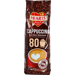 Kaffee Hearts Cappuccino mit feiner Kakaonote