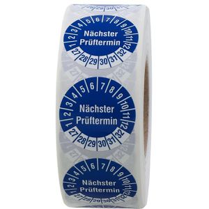 Produktbild für Prüfplaketten Böttcher-AG Nächster Prüftermin