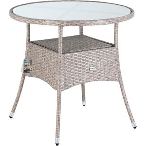 Bistrotisch CASARIA 108000, creme, UV-beständig, rund