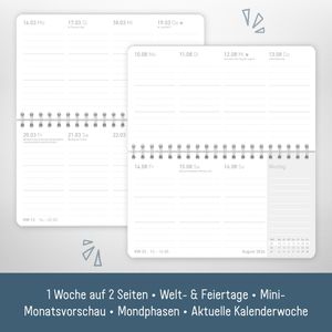 Produktbild für Tischkalender Häfft 9964-9, Black Edition, 2026