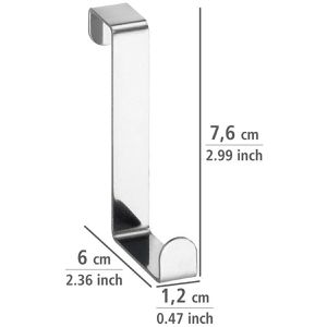 Produktbild für Türhaken Wenko für Außenseite, silber