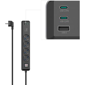 Produktbild für Steckdosenleiste Hama 223189, mit 1,4m Kabel