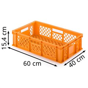 Produktbild für Eurobox Alutec Bäckerkiste, orange, 29 Liter, lebensmittelecht
