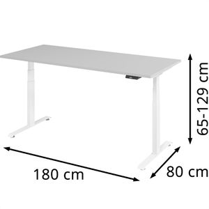 Produktbild für Schreibtisch Böttcher-AG Base Lite, lichtgrau / weiß