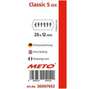 Produktbild für Preisauszeichner METO Classic S 626/12