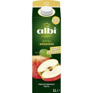 Produktbild für Saft albi Apfel naturtrüb, Direktsaft ohne Zuckerzusatz