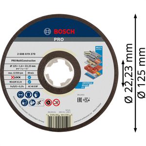 Produktbild für Trennscheibe Bosch PRO Multi Construction, X-Lock