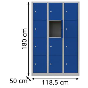 Produktbild für Schließfachschrank Lüllmann 523431, blau