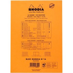 Produktbild für Notizblock Rhodia 16600C, orange, A5
