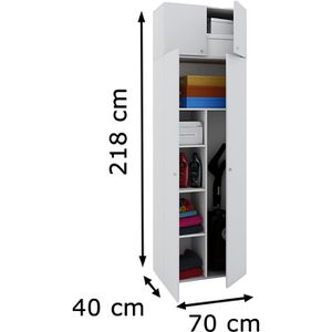 Produktbild für Mehrzweckschrank VCM Vandol 912200, weiß