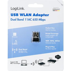 Produktbild für WLAN-Adapter LogiLink WL0252, USB 2.0