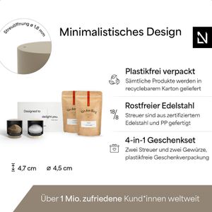 Produktbild für Geschenkset LARS-NYSØM Svaeve Gewürzstreuer, taupe / beige