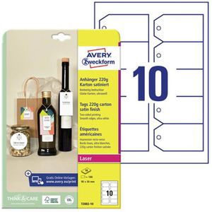 Hängeetiketten Zweckform T2002-10, 90 x 50 mm