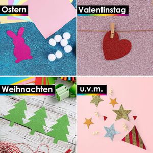 Produktbild für Buntpapier OfficeTree 1768 Glitzerpapier, glitzernd, A4