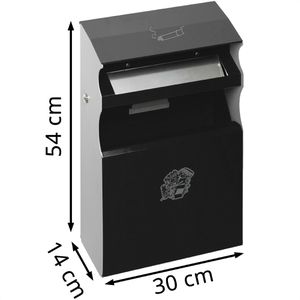 Produktbild für Aschenbecher VAR WH63, 45012, anthrazit, für Outdoor, mit Dach