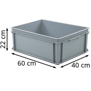 Produktbild für Eurobox Fetra 1336, grau, 43 Liter