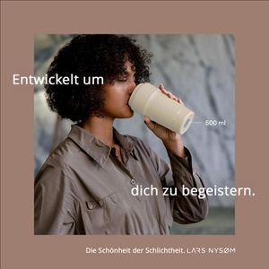 Produktbild für Thermobecher LARS-NYSØM Bevaegelse Almond Beige