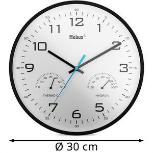 Produktbild für Wanduhr Mebus 16180, Kunststoff, analog, Quarzuhr