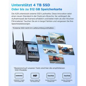 Produktbild für Dashcam VIOFO A329S 1CH, Auto