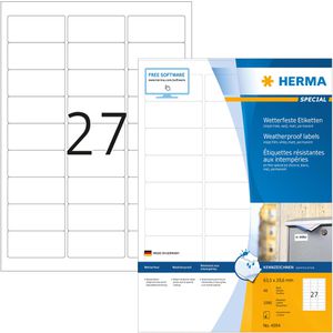 Inkjet-Etiketten Herma 4594, Special, weiß