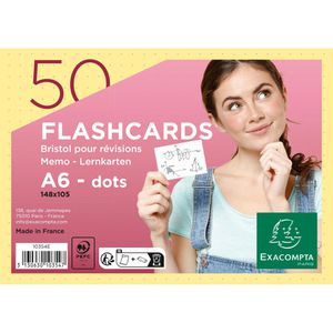 Produktbild für Karteikarten Exacompta Flashcards, 10354E, A6