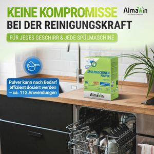 Produktbild für Spülmaschinenpulver AlmaWin mit Powerformel, ökologisch