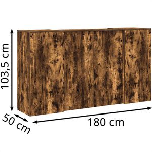 Produktbild für Empfangstheke vidaXL 3324218, räuchereiche