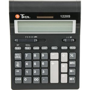 Produktbild für Taschenrechner TWEN 1220 S, mit MwSt-Berechnung