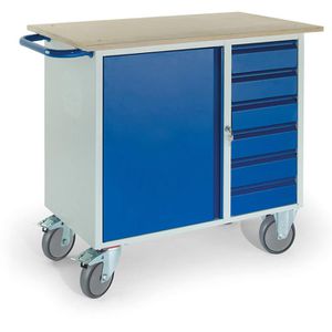 Produktbild für Werkstattwagen Rollcart 07-4365, Tragkraft 400 kg