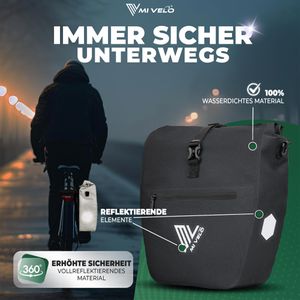 Produktbild für Gepäckträgertasche Mivelo Capax Mini, schwarz, 20 Liter