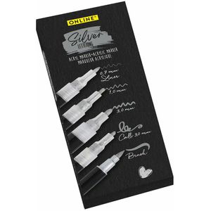 Acrylstifte Online Silver Lettering Set 18518