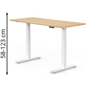 Produktbild für Schreibtisch FlexiSpot E7B 2026, ahorn / weiß