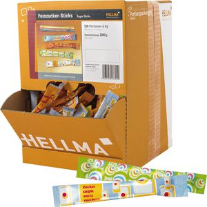 Hellma Zuckersticks Feinzucker, weißer Zucker, je 4g, 500 Stück