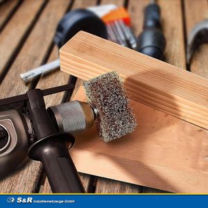 Produktbild für Drahtbürste S&amp;R 135.080.035, Holz-Struktur-Bürste Ø 80mm