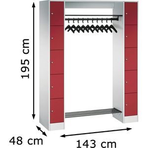 Produktbild für Schließfachschrank CP-Möbel Serie 8070, rot