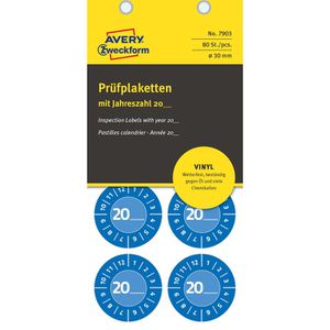 Produktbild für Prüfplaketten Zweckform 7903, mit Jahreszahl 20XX