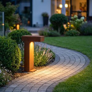 Produktbild für Wegeleuchte SLV Rusty Pathlight, braun, mit 230 V Netzstrom